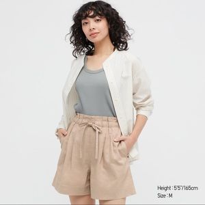Linen Paperbag Shorts